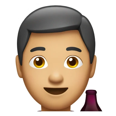 Asian with wine sticker