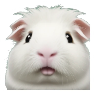 White Guinea pig Looks Like a teddybear  sticker