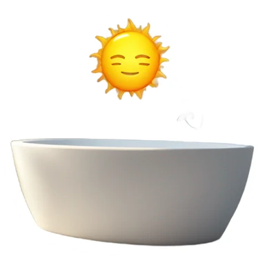 The sun taking a bath sticker