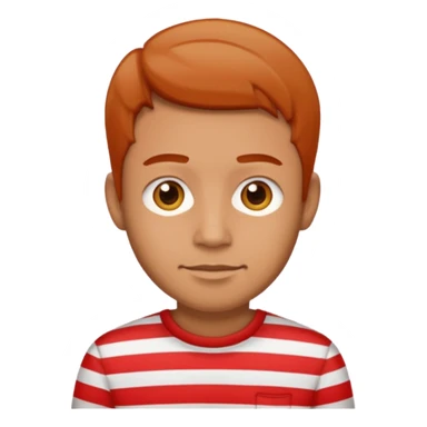 Men with red Striped Shirt sticker