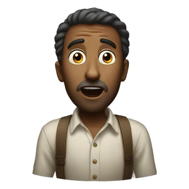 French man have a surprised  sticker