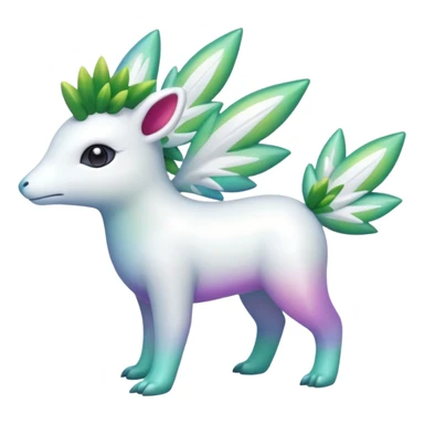 Shiny Iridescent Helioptile-Amaura-Shaymin-Fakémon-hybrid-creature (full body)  sticker