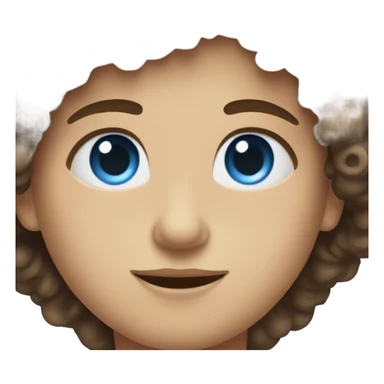 Light skinned woman with curly hair and white man with blue eyes and dark brown hair couple sticker