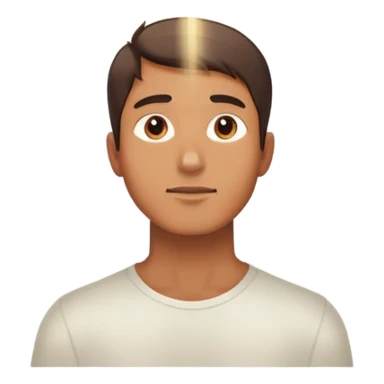 a man looking a Beam of light comming from above sticker