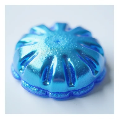 realistic blue candy with a holographic sheen, photorealistic style sticker