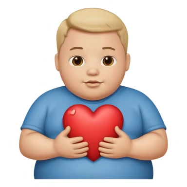 fat boy heart sticker
