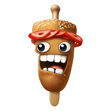 Freaky Kebab with knife in its head sticker