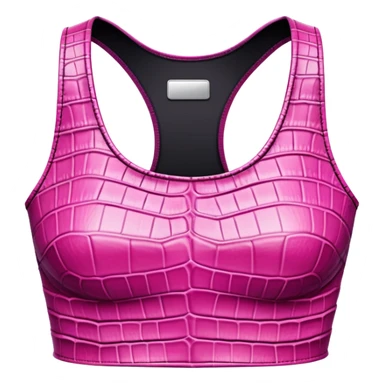 super realistic pink crocodile leather crop top sticker