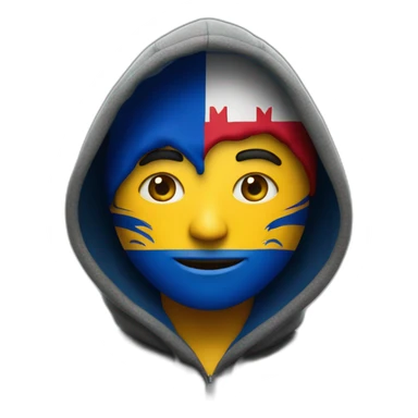 man in hoodie with moldova flag smoke sticker