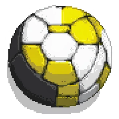 Ultra Ball from Pokemon, black and yellow top half, white bottom half sticker