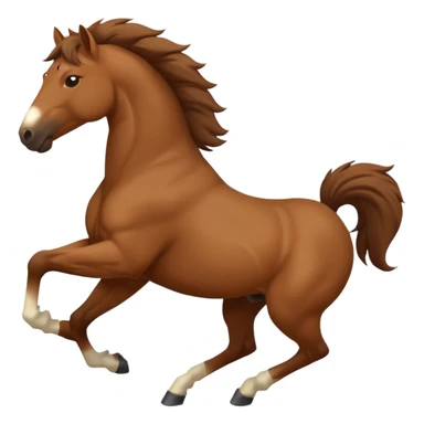 horse back kicking pose sticker