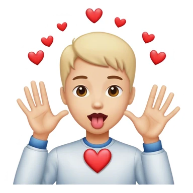 A heart with his toungue out sticker