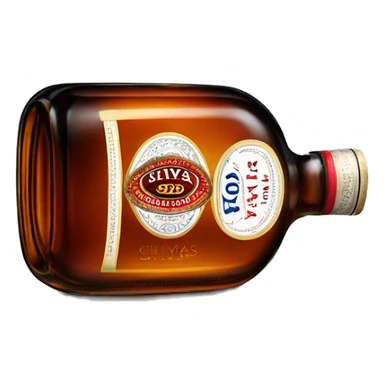bottle of Chivas whiskey sticker