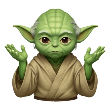 yoda doing a "fuck" move  sticker