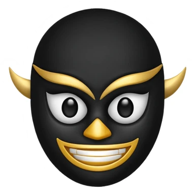 Um emoji gotico com a máscara de espu sticker