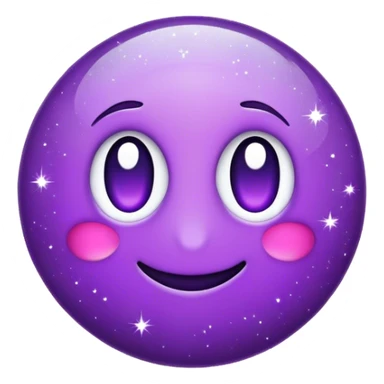 create an emoji with the title ''10Q'' ,purple colour, and sparkles purple sticker