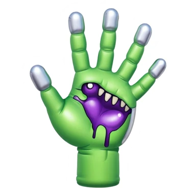 Jeff Koons style zombie inflatable hand   sticker