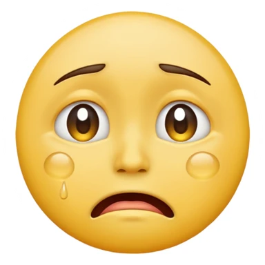 crying face emoji, expressive and clear sticker