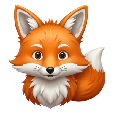 Fox half body sticker