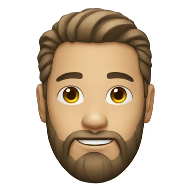 Man with beard and pony tail sticker