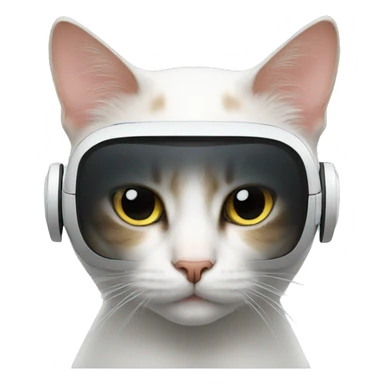 Cat wearing vr sticker
