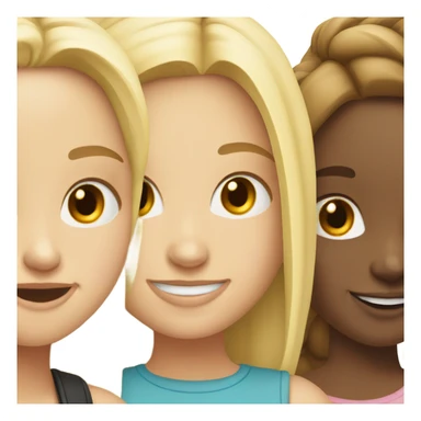 blonde girl smiling with friends sticker