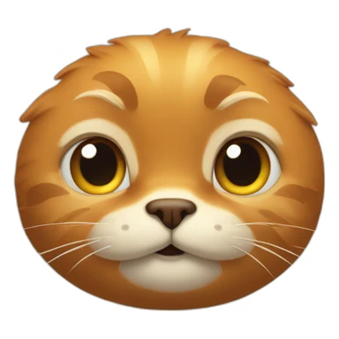 Chat roux gros sticker