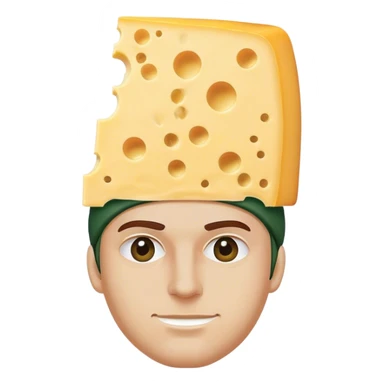 Packers fan with a slice of cheese on his head sticker