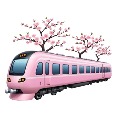 Create a japanese pink train sticker