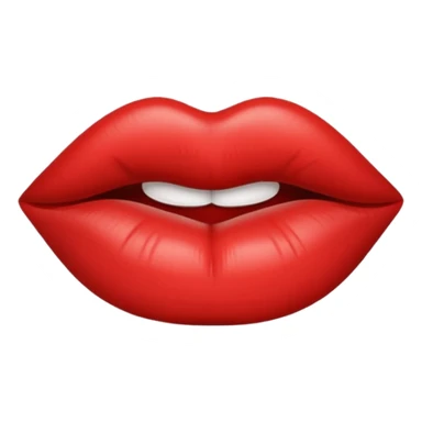 Kiss sign only lips  in black sticker