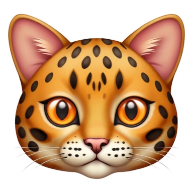 Leopard cat with spotted fur and alert expression sticker