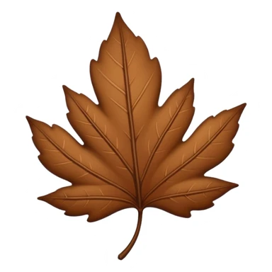 brown aesthetic minimal earthy leaf emoji sticker