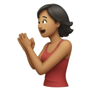 Woman hitting her chest with her hand sticker