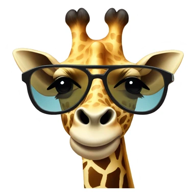  Giraffe with sunglasses sticker