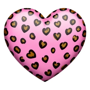 Corazón leopardo Rosa  sticker