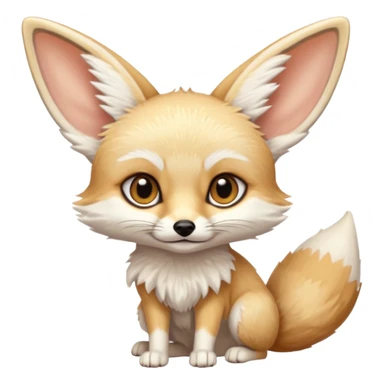 snow Fennec fox sticker
