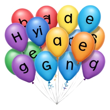The words “hide your girlfriends” written in party balloons multicolored sticker