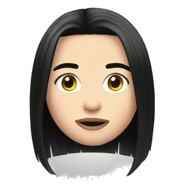 Billie eilish black hair  sticker