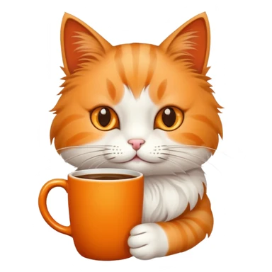 Cat drinking coffee  sticker