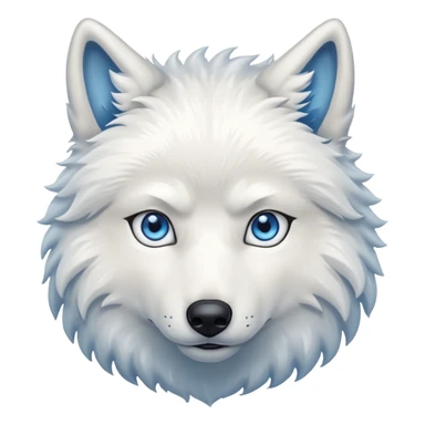 White wolf with blue eyes sticker