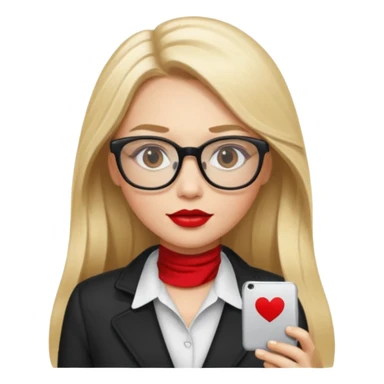 blondy girl with glasses learn analytics she is so pretty and seems like director bitch of company. with long hair and red lips and with makeup. She is data analyst sticker