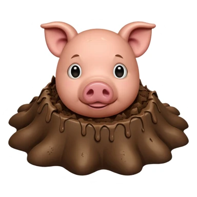 Pig in mud sticker