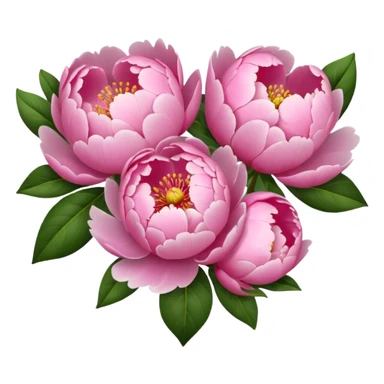 A heart of peonies sticker