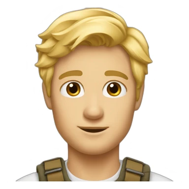 Blonder mann freches zwinkern sticker