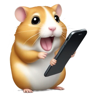 hamster calls on the smartphone sticker