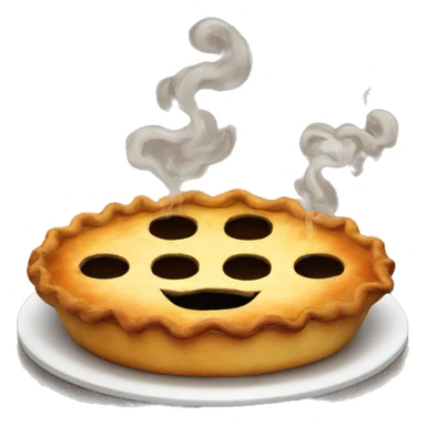 Pie smoking and oozing sticker