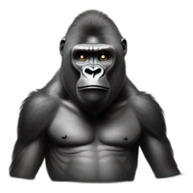 Gorilla with a tv sticker