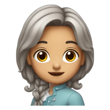 Niña rizada sticker