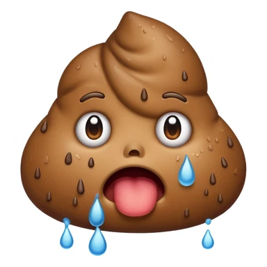 a poop crying sticker