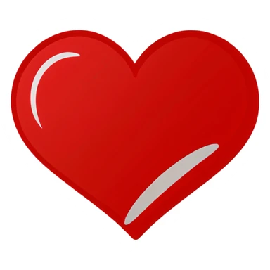 Red heart with kisses around it  sticker